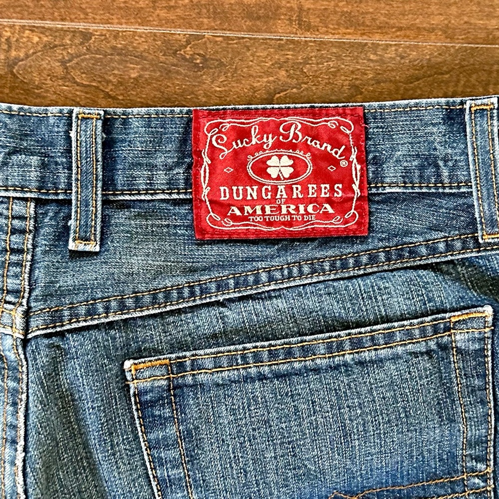 Lucky Brand Dungarees Classic Crop Jeans Refuge Blue Sz- 31